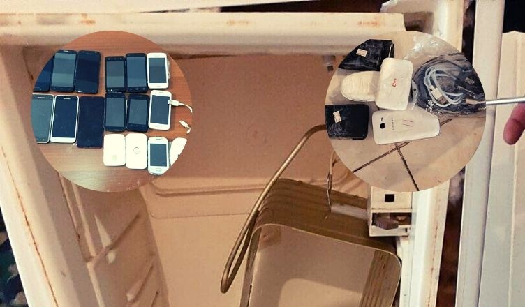 15 բջջային հեռախոս՝ կալանավորի համար բերված սառնարանում